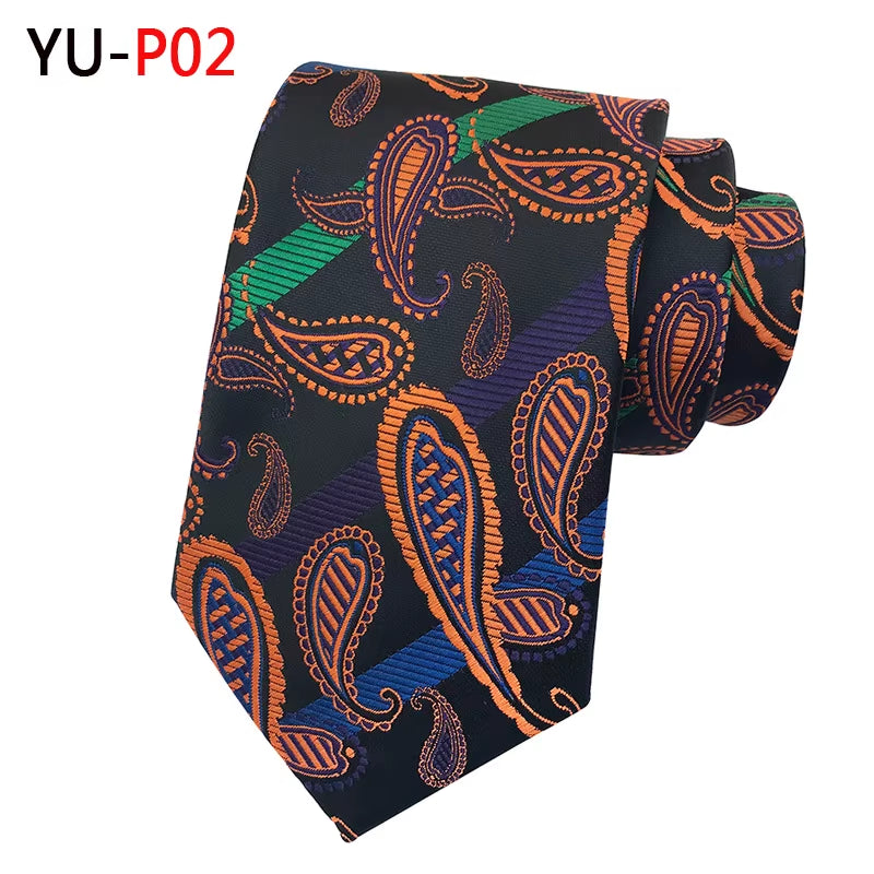 New 8Cm Striped Dark Tie Business Casual Silk Luxury Mens Neck Ties Wedding Party Neck Tie Formal Dress Neck Tie
